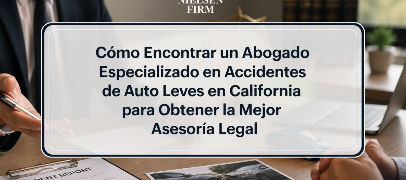 Cómo Encontrar un Abogado Especializado en Accidentes de Auto Leves en California para Obtener la Mejor Asesoría Legal